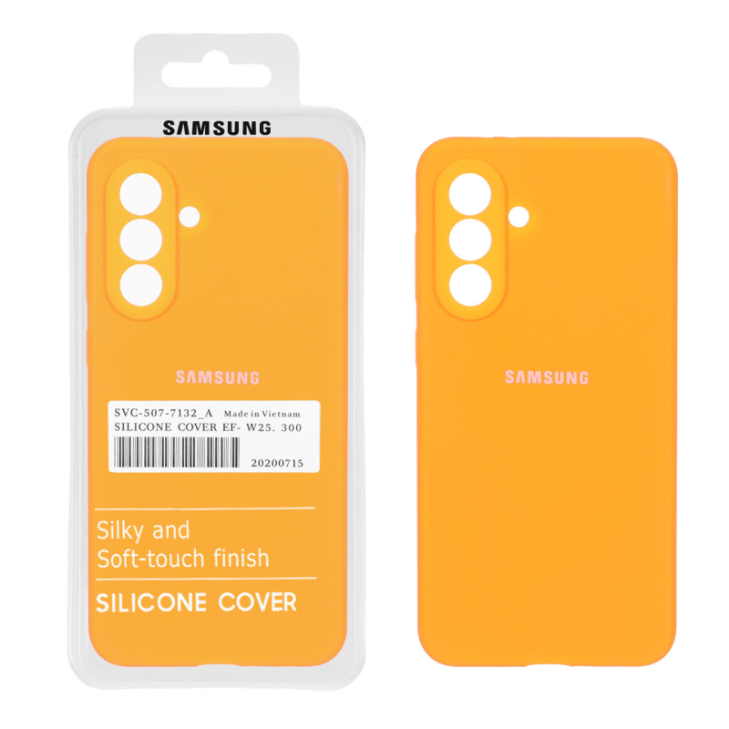 قاب سیلیکونی پاک کنی اورجینال درجه یک Samsung Galaxy A56 / A36 - نارنجی فانتزی (پک دار)