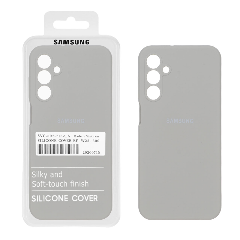 قاب سیلیکونی پاک کنی اورجینال درجه یک Samsung Galaxy A15 - طوسی (پک دار)