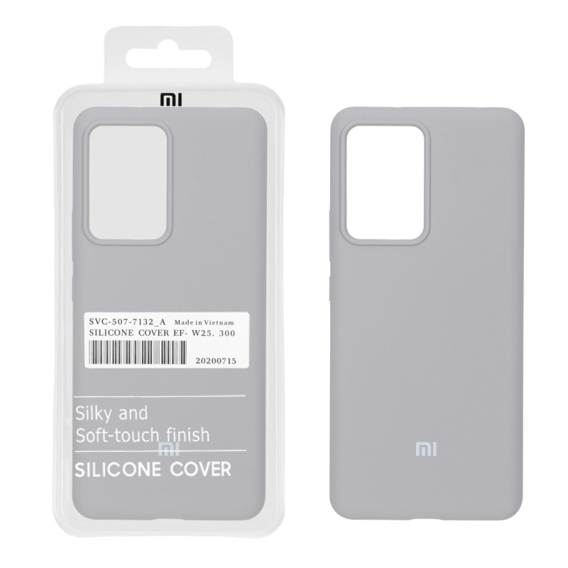 قاب سیلیکونی پاک کنی اورجینال درجه یک Xiaomi Mi 13 Lite - طوسی (پک دار)
