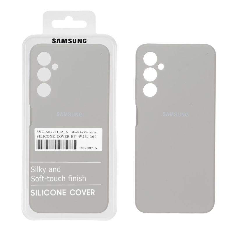 قاب سیلیکونی پاک کنی اورجینال درجه یک Samsung Galaxy A05s - طوسی (پک دار)