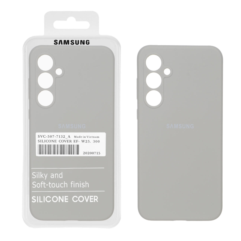 قاب سیلیکونی پاک کنی اورجینال درجه یک Samsung Galaxy A35 - طوسی (پک دار)