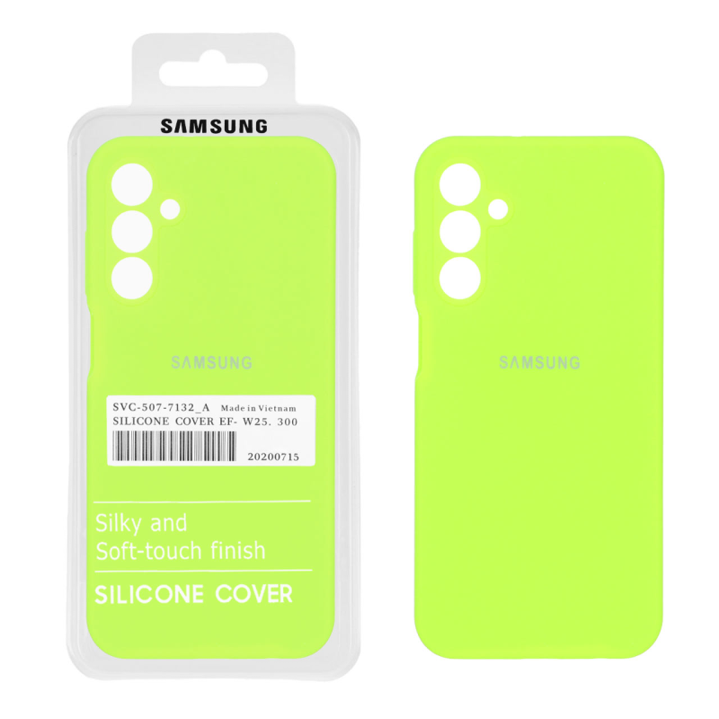 قاب سیلیکونی پاک کنی اورجینال درجه یک Samsung Galaxy A15 - سبز فسفری (پک دار)