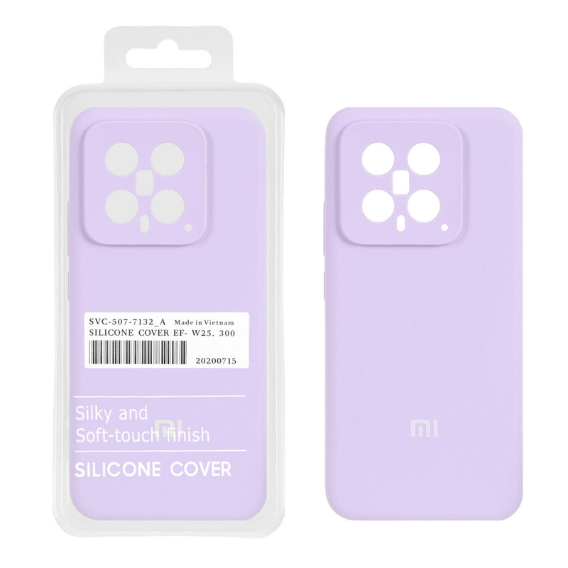 قاب سیلیکونی پاک کنی اورجینال درجه یک Xiaomi Mi 14 - یاسی (پک دار)