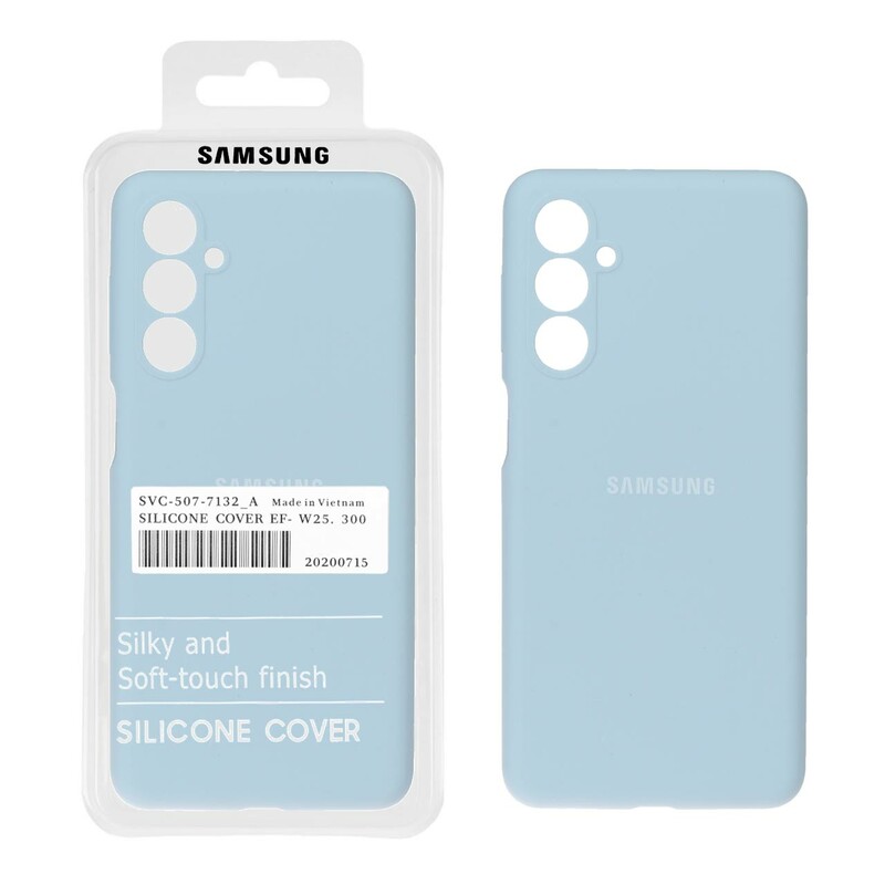 قاب سیلیکونی پاک کنی اورجینال درجه یک Samsung Galaxy M54 / F54 - آبی آسمانی (پک دار)
