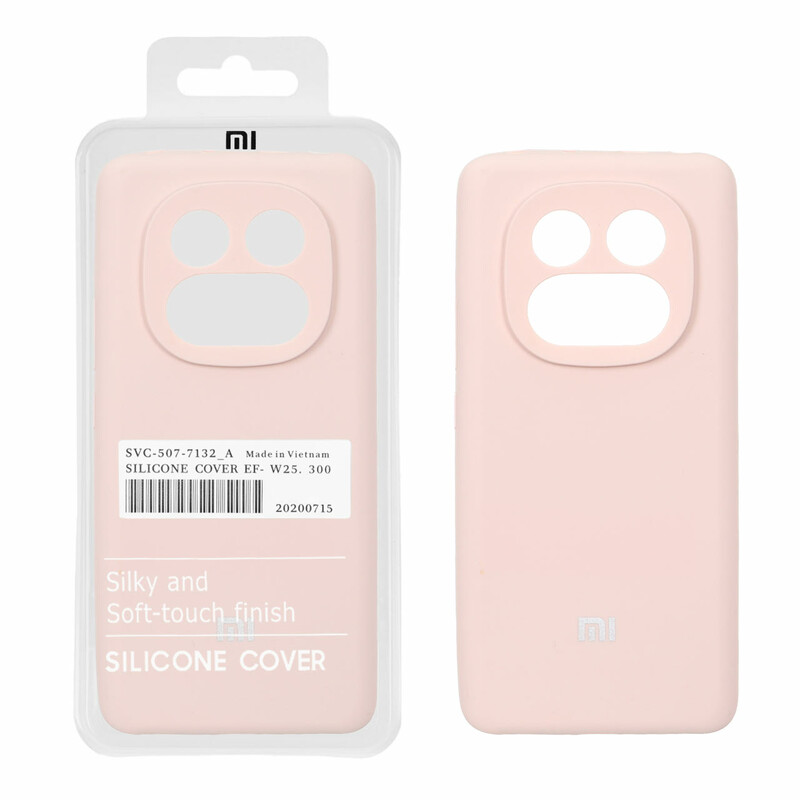 قاب سیلیکونی پاک کنی اورجینال درجه یک Xiaomi Redmi Note 14 Pro 5G / Redmi Note 14 Pro Plus 5G / Poco X7 5G - کرم نارنجی (پک دار) - NTC