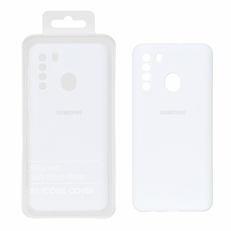 قاب سیلیکونی پاک کنی اورجینال درجه یک Samsung Galaxy A21 - سفید (پک دار)