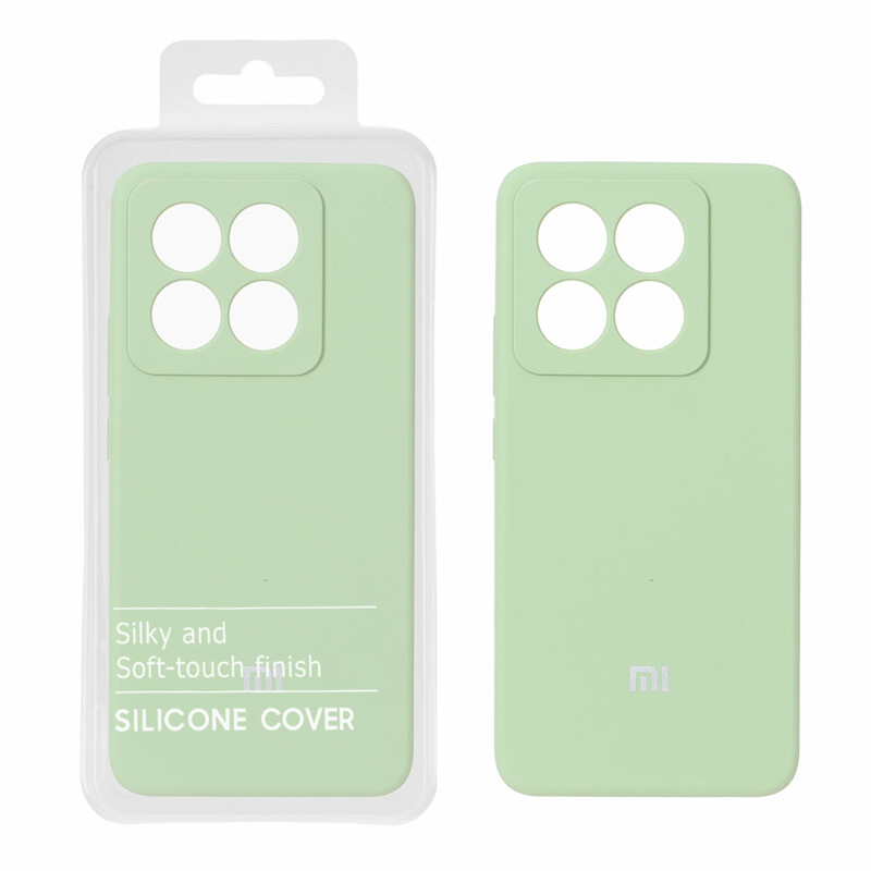 قاب سیلیکونی پاک کنی اورجینال درجه یک Xiaomi Mi 14T / Mi 14T Pro - سبز مغز پسته ای (پک دار) - NTC