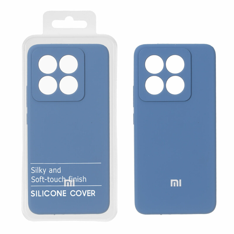 قاب سیلیکونی پاک کنی اورجینال درجه یک Xiaomi Mi 14T / Mi 14T Pro - آبی تیره (پک دار) - NTC