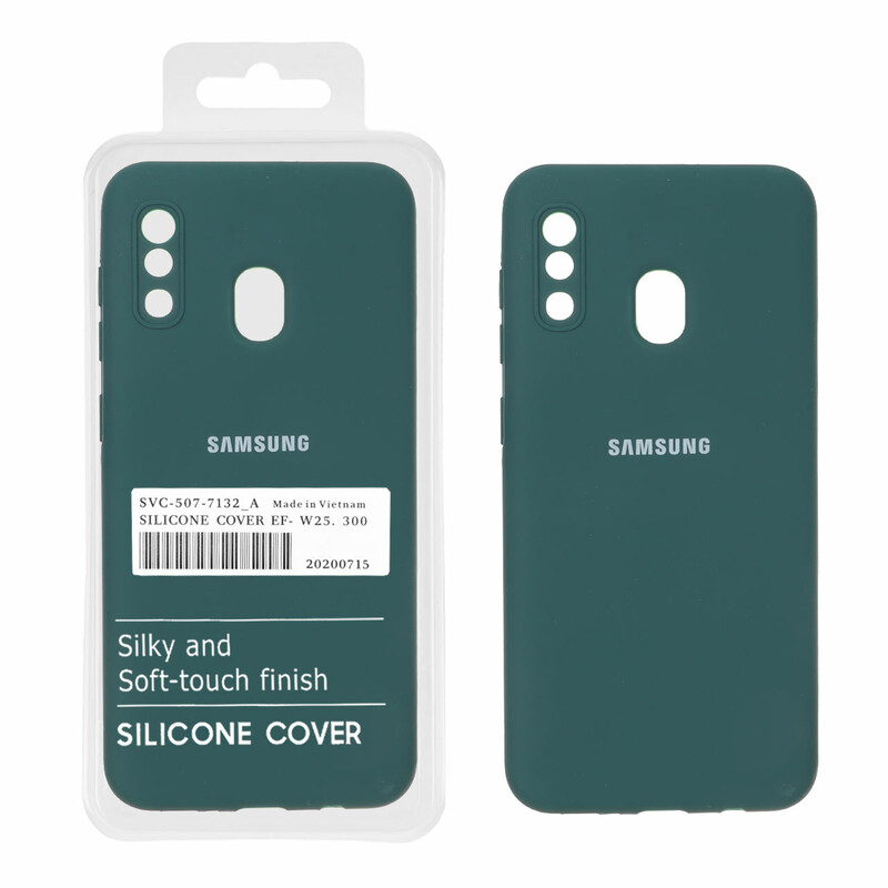 قاب سیلیکونی پاک کنی اورجینال درجه یک Samsung Galaxy A30 / A20 - سبز (پک دار)