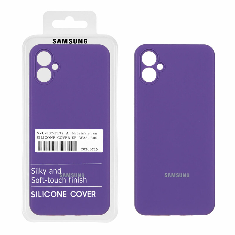 قاب سیلیکونی پاک کنی اورجینال درجه یک Samsung Galaxy A05 - بنفش (پک دار)