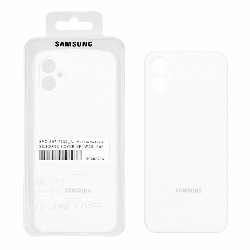 قاب سیلیکونی پاک کنی اورجینال درجه یک Samsung Galaxy A05 - سفید (پک دار)