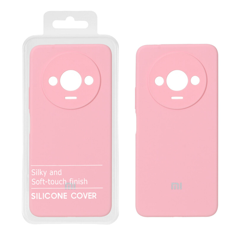 قاب سیلیکونی پاک کنی اورجینال درجه یک Xiaomi Redmi A3 / A3x / Poco C61 - صورتی (پک دار) - NTC
