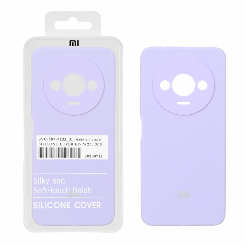قاب سیلیکونی پاک کنی اورجینال درجه یک Xiaomi Redmi A3 / A3x / Poco C61 - یاسی (پک دار) - NTC