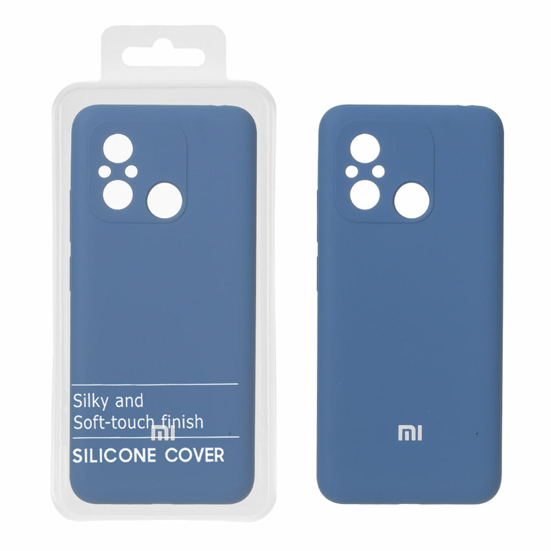 قاب سیلیکونی پاک کنی اورجینال درجه یک Xiaomi Redmi 12C / Redmi 11A / Poco C55 - آبی تیره (پک دار) - NTC