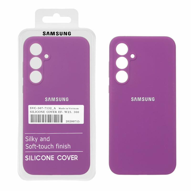 قاب سیلیکونی پاک کنی اورجینال درجه یک Samsung Galaxy A35 - ارغوانی (پک دار) - NTC