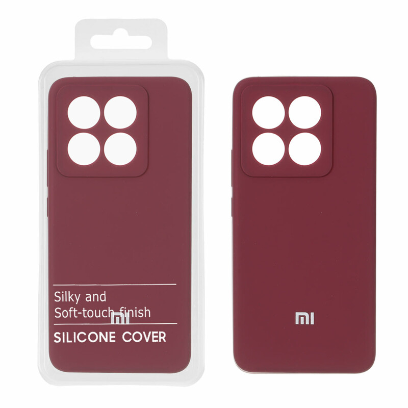 قاب سیلیکونی پاک کنی اورجینال درجه یک Xiaomi Mi 14T / Mi 14T Pro - زرشکی (پک دار) - NTC