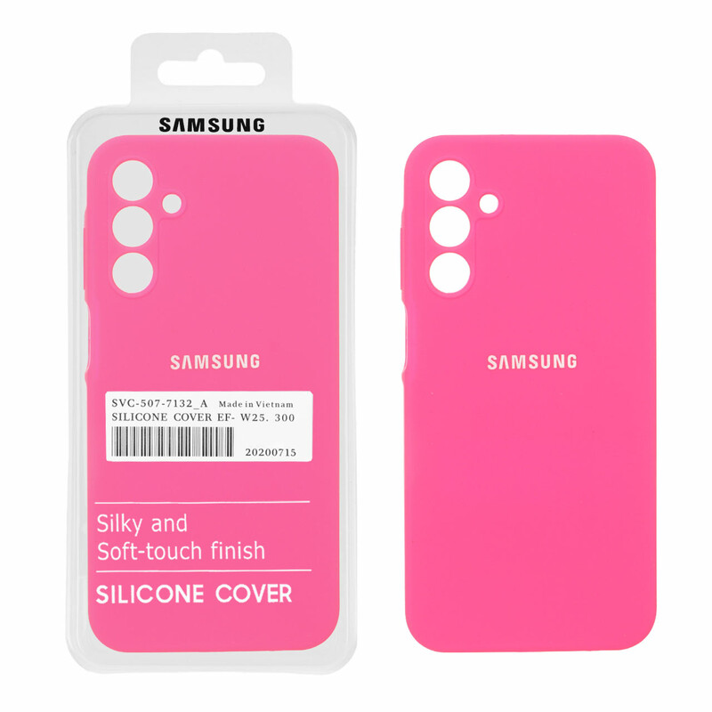 قاب سیلیکونی پاک کنی اورجینال درجه یک Samsung Galaxy A15 - صورتی فانتزی (پک دار) - NTC