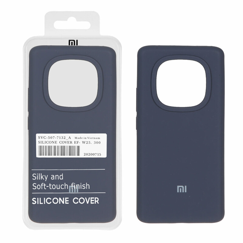 قاب سیلیکونی پاک کنی اورجینال درجه یک Xiaomi Redmi Note 14 Pro 5G / Redmi Note 14 Pro Plus 5G / Poco X7 5G - سرمه ای (پک دار)