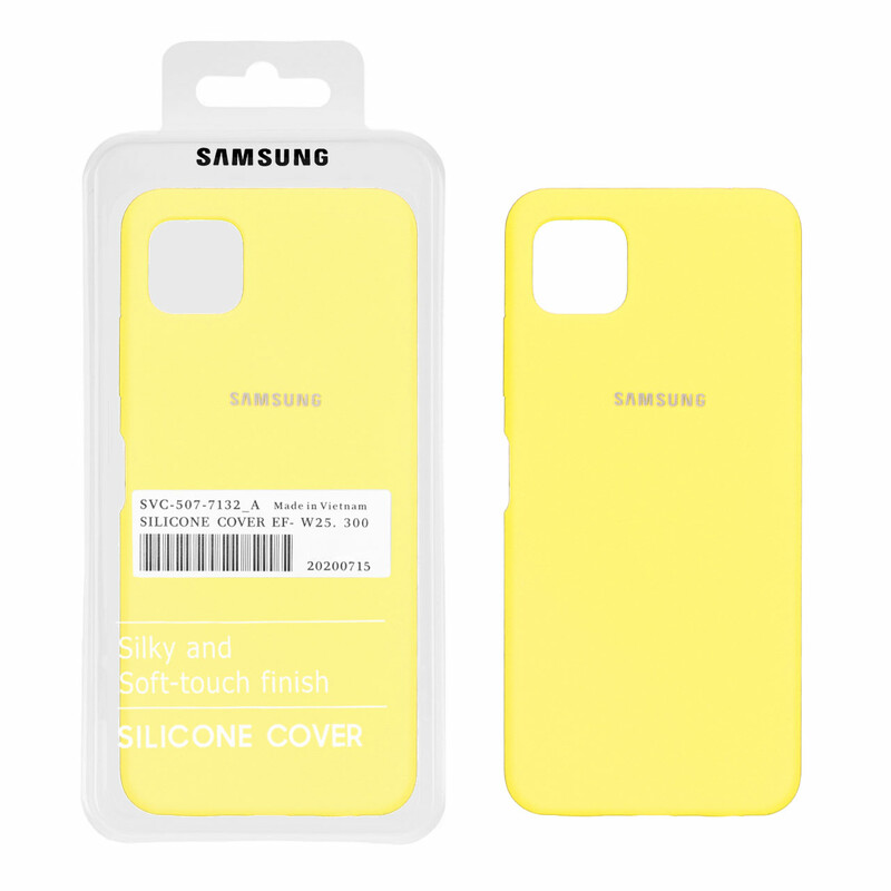 قاب سیلیکونی پاک کنی اورجینال درجه یک Samsung Galaxy A22 5G - زرد (پک دار)