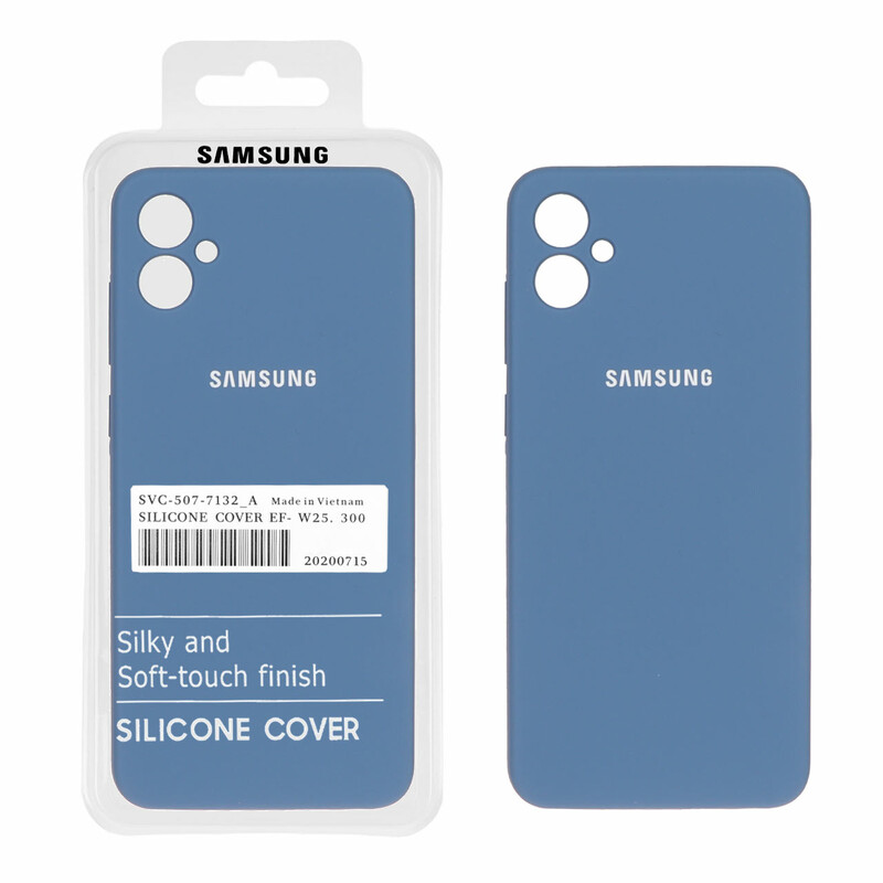 قاب سیلیکونی پاک کنی اورجینال درجه یک Samsung Galaxy A05 - آبی تیره (پک دار)