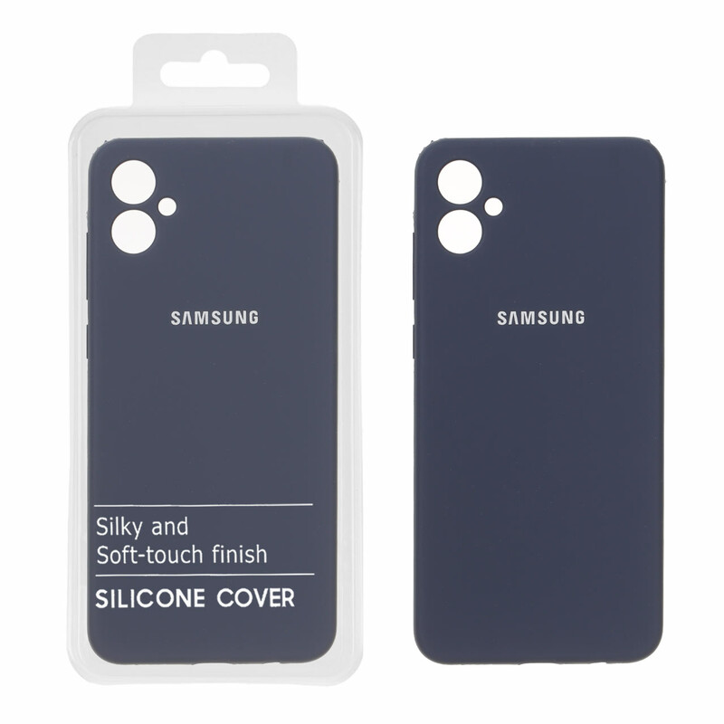 قاب سیلیکونی پاک کنی اورجینال درجه یک Samsung Galaxy A05 - سرمه ای تیره (پک دار) - NTC