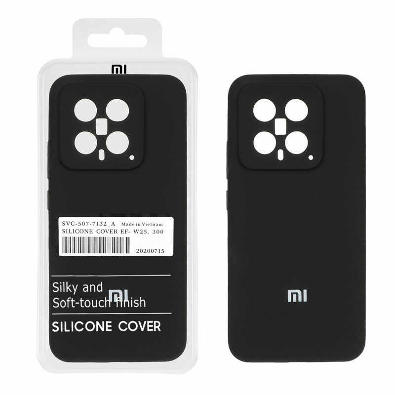 قاب سیلیکونی پاک کنی اورجینال درجه یک Xiaomi Mi 14 - مشکی (پک دار)