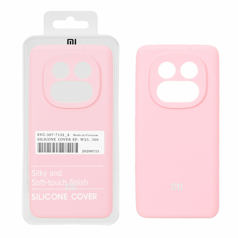 قاب سیلیکونی پاک کنی اورجینال درجه یک Xiaomi Redmi Note 14 Pro 5G / Redmi Note 14 Pro Plus 5G / Poco X7 5G - صورتی (پک دار) - NTC