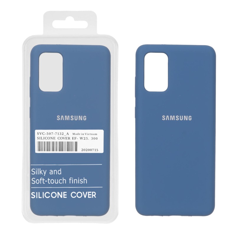 قاب سیلیکونی پاک کنی اورجینال درجه یک Samsung Galaxy S20 Plus - آبی تیره (پک دار) - NTC