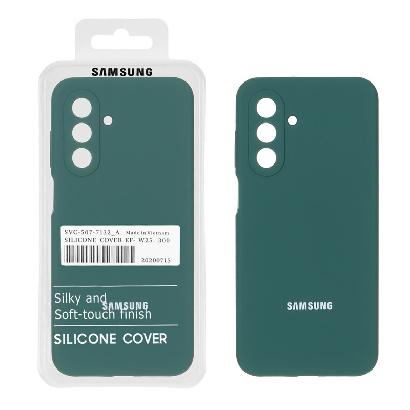 قاب سیلیکونی پاک کنی اورجینال درجه یک Samsung Galaxy A17 / A26 - سبز تیره کد 1 (پک دار)