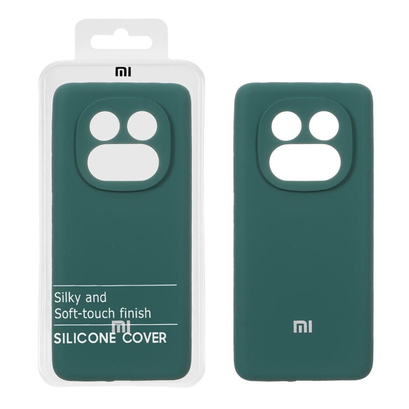 قاب سیلیکونی پاک کنی اورجینال درجه یک Xiaomi Redmi Note 14 Pro 5G / Redmi Note 14 Pro Plus 5G / Poco X7 5G - سبز (پک دار)