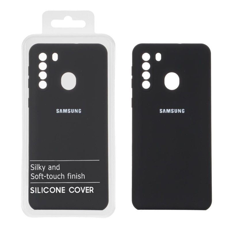 قاب سیلیکونی پاک کنی اورجینال درجه یک Samsung Galaxy A21 - مشکی (پک دار)
