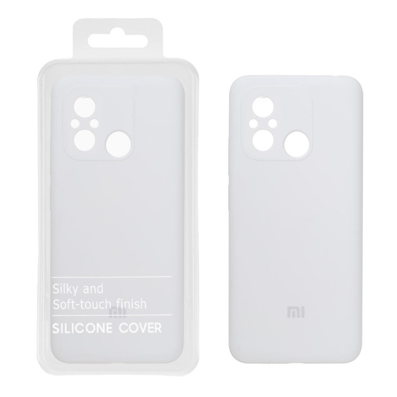 قاب سیلیکونی پاک کنی اورجینال درجه یک Xiaomi Redmi 12C / Redmi 11A / Poco C55 - سفید (پک دار) - NTC
