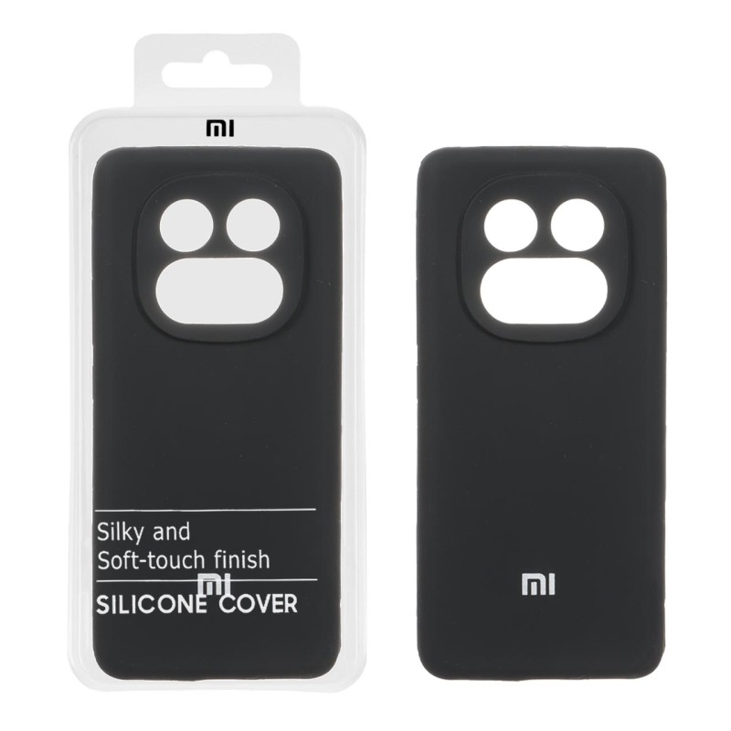 قاب سیلیکونی پاک کنی اورجینال درجه یک Xiaomi Redmi Note 14 Pro 5G / Redmi Note 14 Pro Plus 5G / Poco X7 5G - مشکی (پک دار)