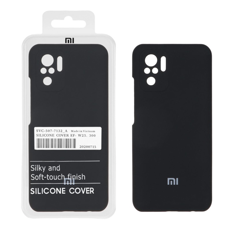 قاب سیلیکونی پاک کنی اورجینال درجه یک Xiaomi Redmi Note 10S / Redmi Note 10-4G / Poco M5S - مشکی کد 1 (پک دار)