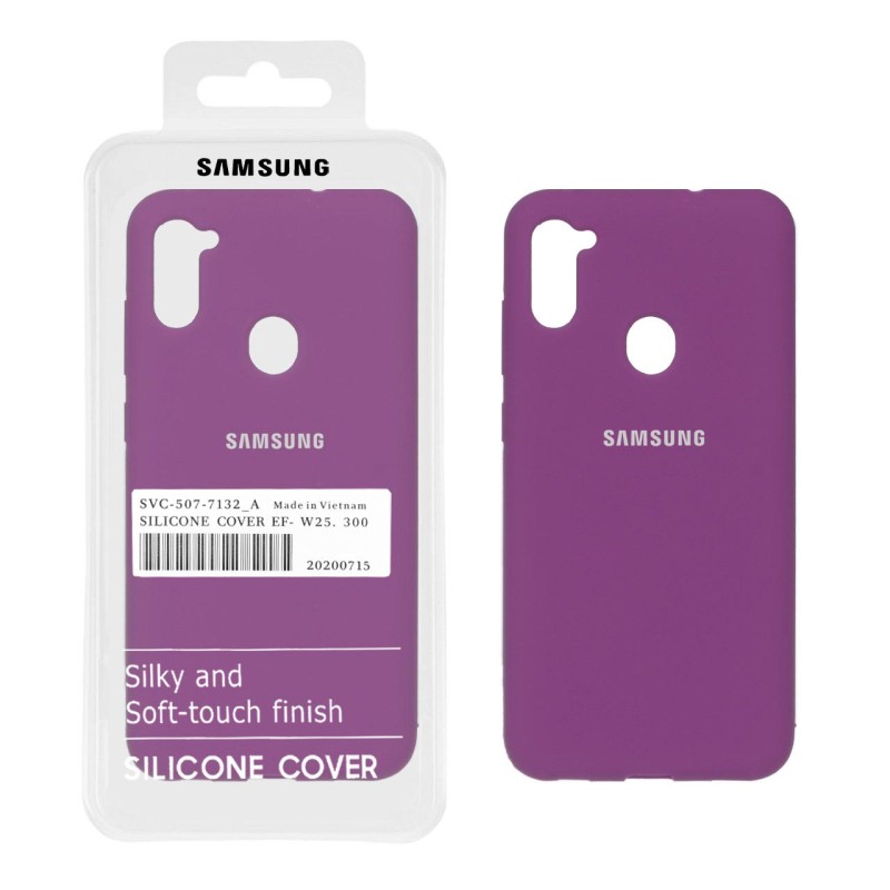 قاب سیلیکونی پاک کنی اورجینال درجه یک Samsung Galaxy A11 / M11 - ارغوانی (پک دار)