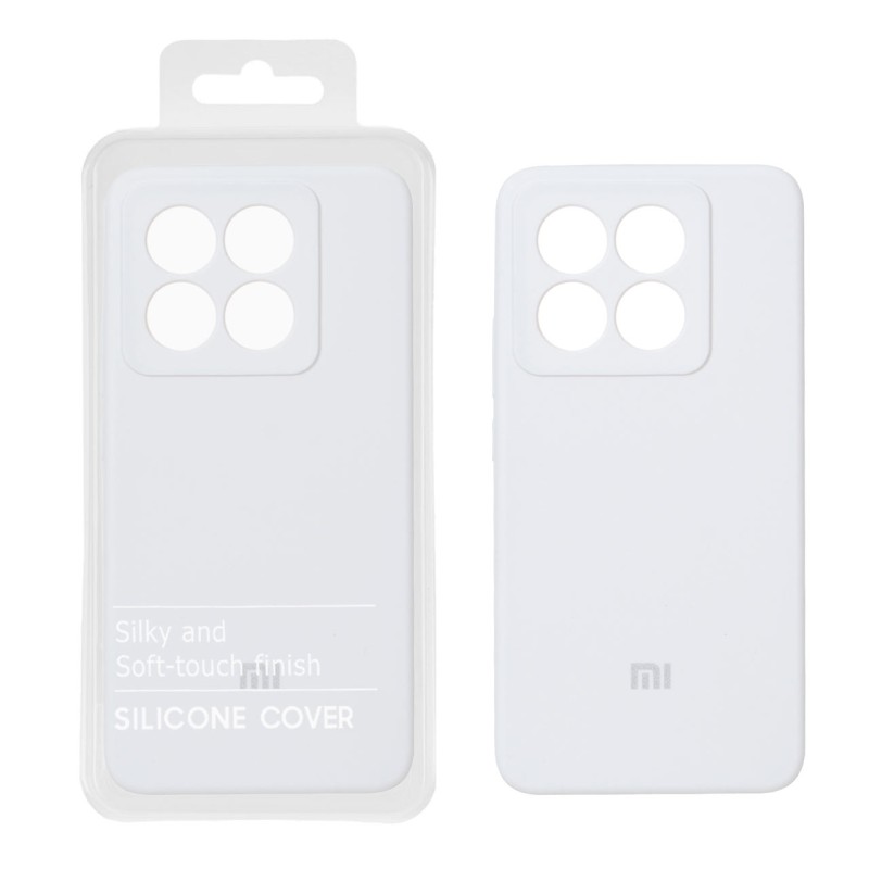 قاب سیلیکونی پاک کنی اورجینال درجه یک Xiaomi Mi 14T / Mi 14T Pro - سفید (پک دار) - NTC
