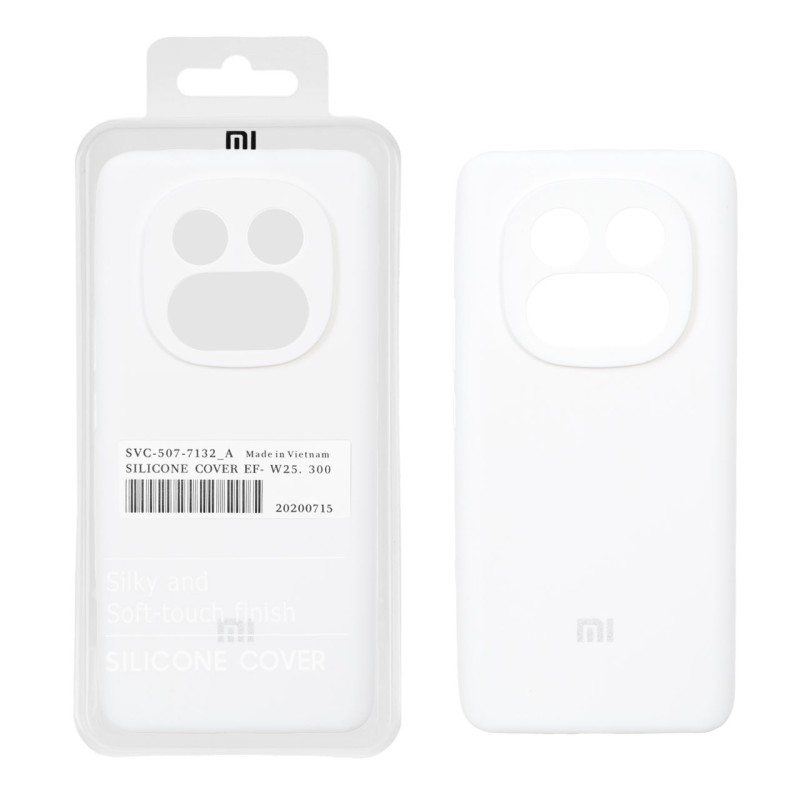 قاب سیلیکونی پاک کنی اورجینال درجه یک Xiaomi Redmi Note 14 Pro 5G / Redmi Note 14 Pro Plus 5G / Poco X7 5G - سفید (پک دار) - NTC