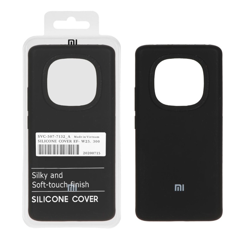 قاب سیلیکونی پاک کنی اورجینال درجه یک Xiaomi Redmi Note 14 Pro 5G / Redmi Note 14 Pro Plus 5G / Poco X7 5G - مشکی (پک دار)