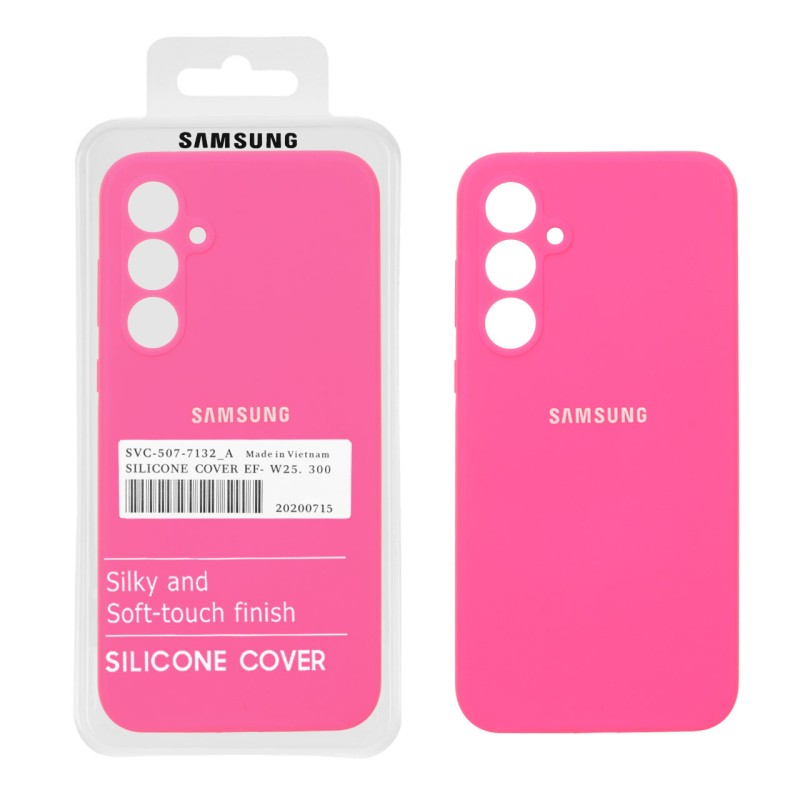 قاب سیلیکونی پاک کنی اورجینال درجه یک Samsung Galaxy A35 - صورتی فانتزی (پک دار) - NTC