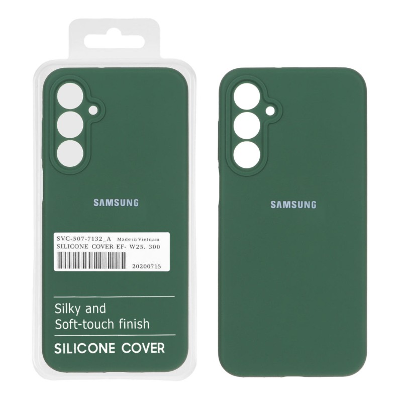 قاب سیلیکونی پاک کنی اورجینال درجه یک Samsung Galaxy A16 - سبز تیره (پک دار)