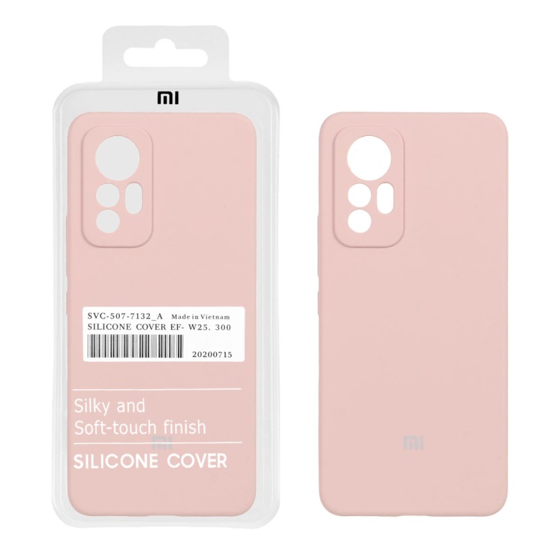 قاب سیلیکونی پاک کنی اورجینال درجه یک Xiaomi Mi 12 Lite - کالباسی (پک دار)
