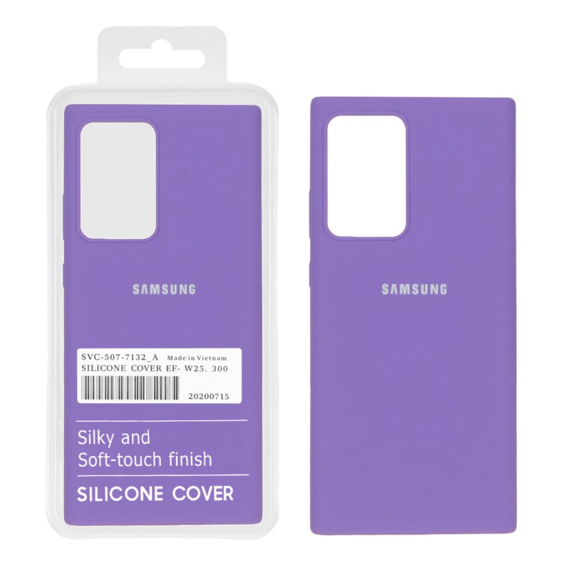 قاب سیلیکونی پاک کنی اورجینال درجه یک Samsung Galaxy Note20 Ultra - بنفش تیره (پک دار)