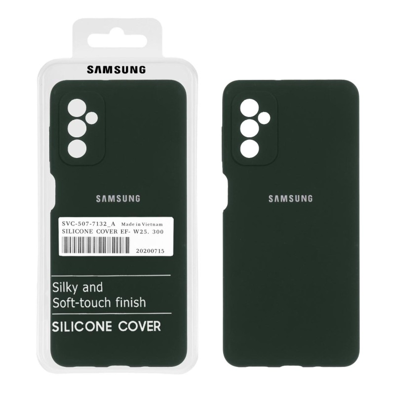قاب سیلیکونی پاک کنی اورجینال درجه یک Samsung Galaxy M52 - سبز تیره (پک دار)