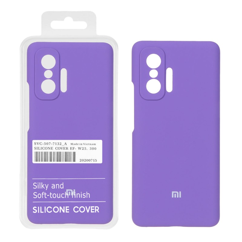 قاب سیلیکونی پاک کنی اورجینال درجه یک Xiaomi Mi 11T / Mi 11T Pro - بنفش  (پک دار)