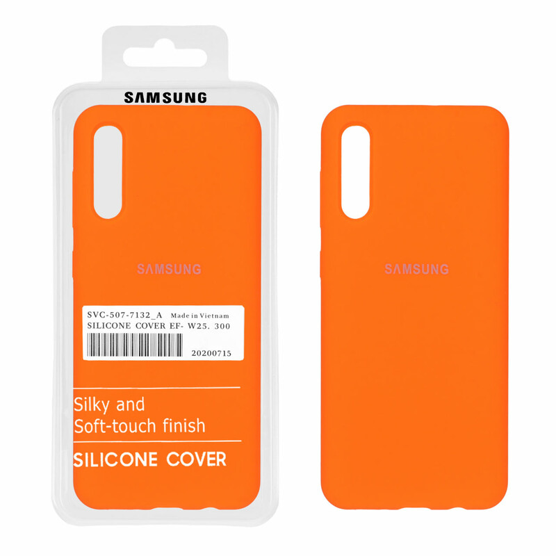 قاب سیلیکونی پاک کنی اورجینال درجه یک Samsung Galaxy A50 / A50s / A30s - نارنجی (پک دار)