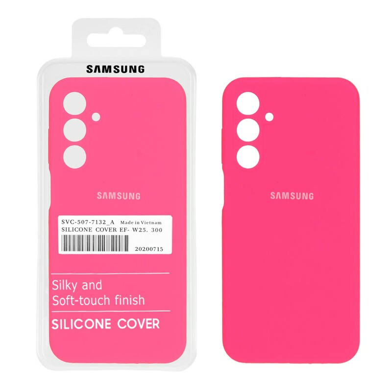 قاب سیلیکونی پاک کنی اورجینال درجه یک Samsung Galaxy A25 5G - صورتی فانتزی (پک اصلی)