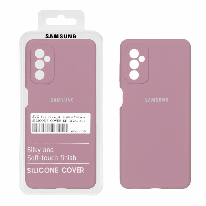 قاب سیلیکونی پاک کنی اورجینال درجه یک Samsung Galaxy M52 - بنفش کدر (پک دار)