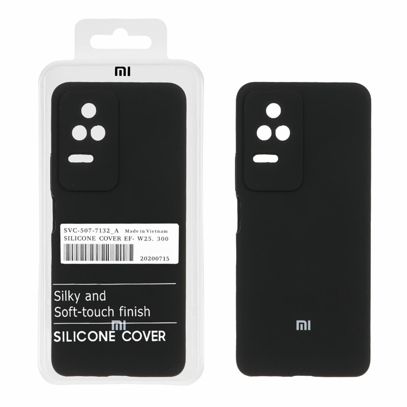 قاب سیلیکونی پاک کنی اورجینال درجه یک Xiaomi Poco F4 / K30S - مشکی (پک دار)
