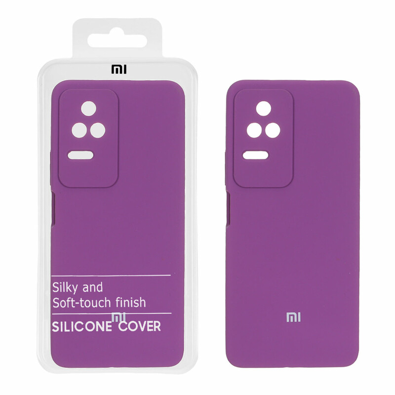 قاب سیلیکونی پاک کنی اورجینال درجه یک Xiaomi Poco F4 / K30S - ارغوانی (پک دار)