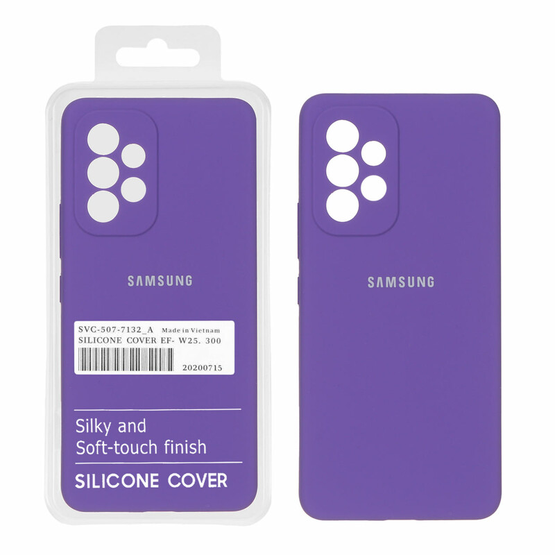 قاب سیلیکونی پاک کنی اورجینال درجه یک Samsung Galaxy A53 - بنفش (پک دار)